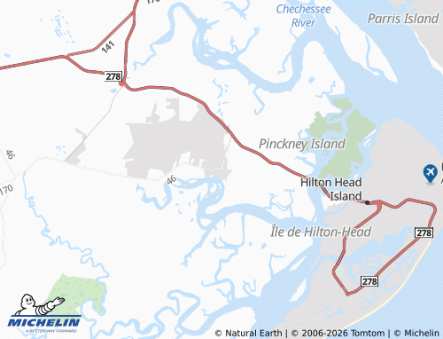 Carte MICHELIN Bluffton - ViaMichelin