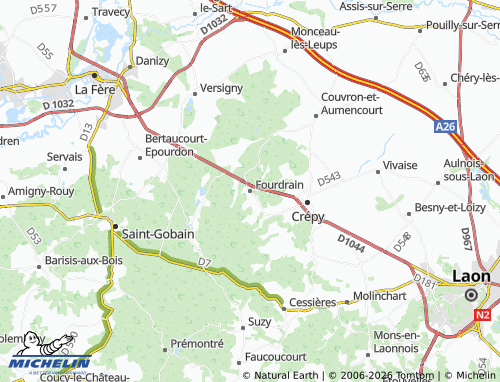 Mappa MICHELIN Fourdrain - ViaMichelin