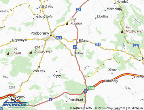 Mappa MICHELIN Očihov - ViaMichelin