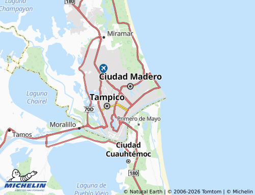 MICHELIN Del Valle map - ViaMichelin