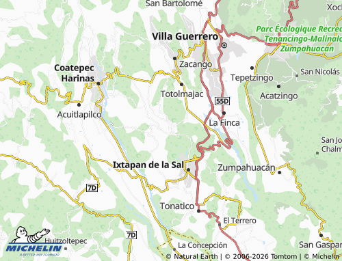 Kaart MICHELIN San Miguel Laderas - ViaMichelin