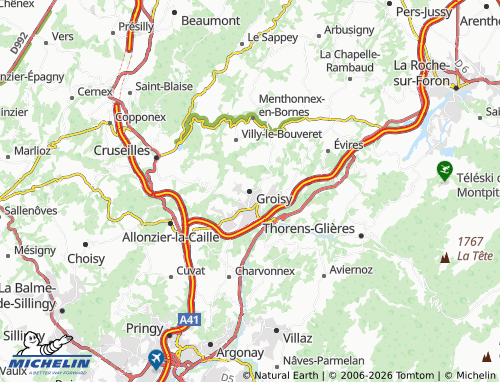 MICHELIN Groisy map - ViaMichelin