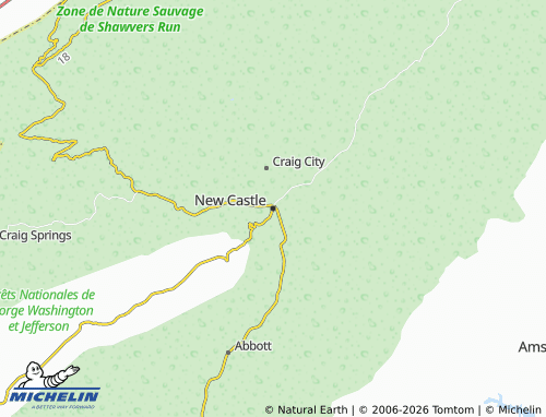 Mappa MICHELIN New Castle - ViaMichelin