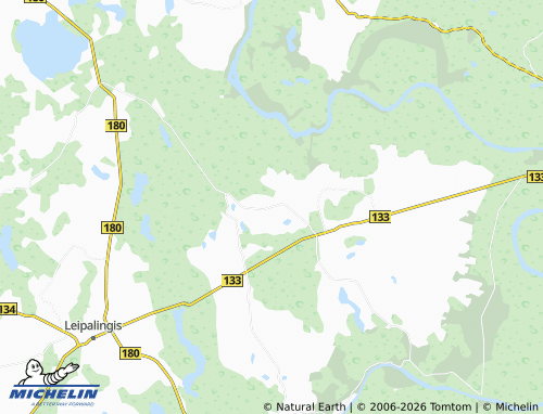 Mapa MICHELIN Barzdžiūnai - ViaMichelin