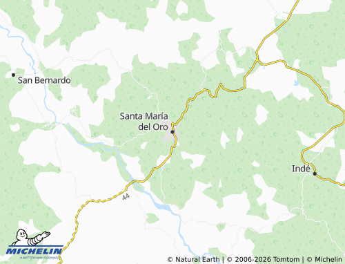 MICHELIN Santa María del Oro map - ViaMichelin