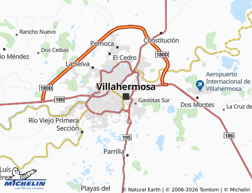 MICHELIN-Landkarte Villahermosa - ViaMichelin