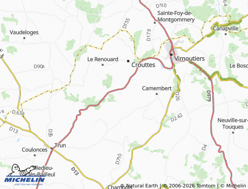 MICHELIN Les Champeaux map - ViaMichelin