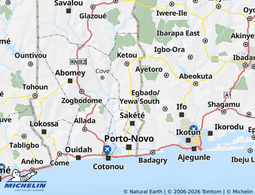 Carte MICHELIN Adja-Ouèrè - ViaMichelin