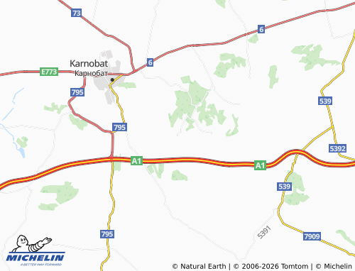 Mappa MICHELIN Kozare - ViaMichelin