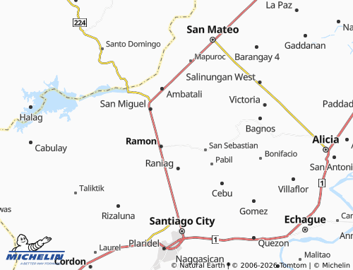 MICHELIN Bugallon Norte map - ViaMichelin
