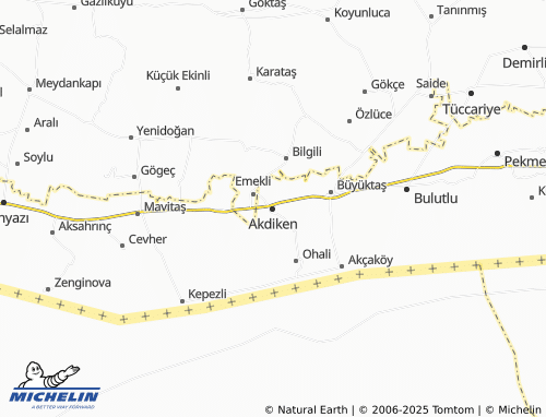 MICHELIN Akdiken map - ViaMichelin
