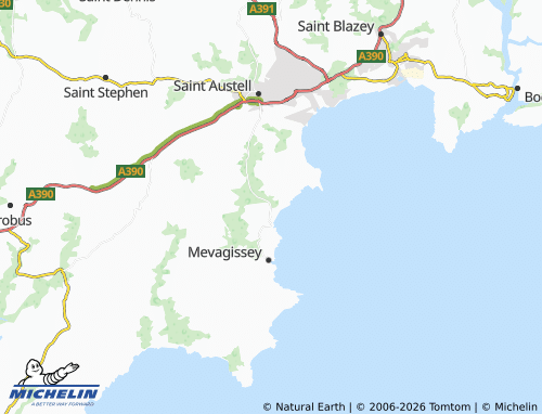 MICHELIN Pentewan Valley map - ViaMichelin