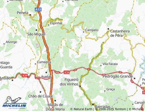 MICHELIN Moinhos Cimeiros map - ViaMichelin