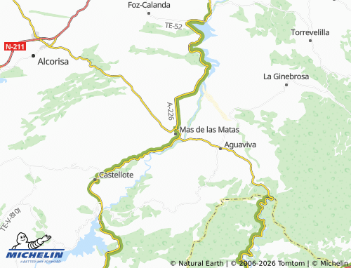 MICHELIN Mas de las Matas map - ViaMichelin