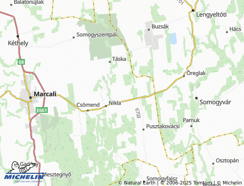 Mappa MICHELIN Takácshegy - ViaMichelin