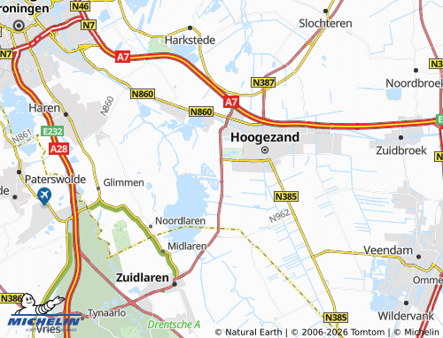 MICHELIN Kropswolde map - ViaMichelin