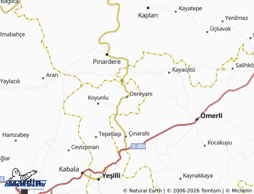 MICHELIN Dereyanı map - ViaMichelin