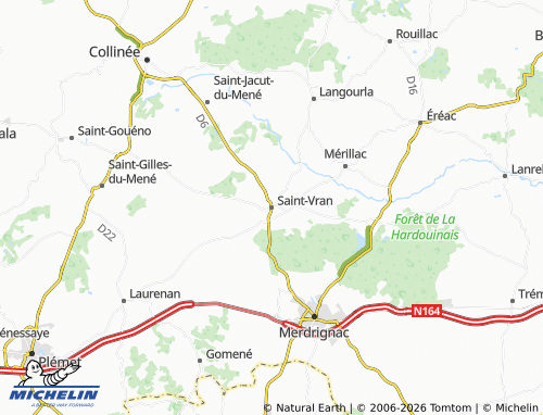 MICHELIN Saint-Vran map - ViaMichelin