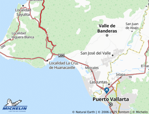 MICHELIN Los Mangos Bucerias map - ViaMichelin