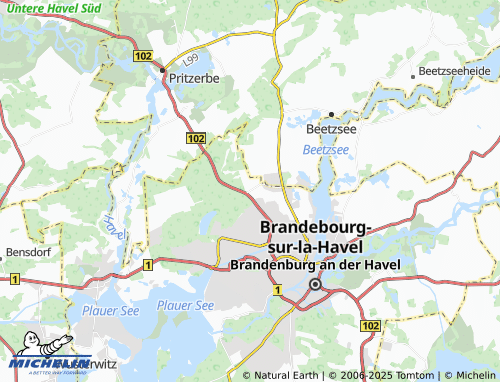 MICHELIN Butterlake map - ViaMichelin