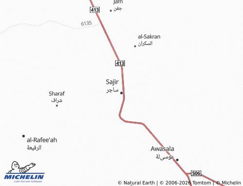 Carte MICHELIN Sajir - ViaMichelin