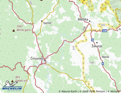 MICHELIN-Landkarte Vranoviči - ViaMichelin