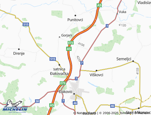 MICHELIN Ivanovci Đakovački map - ViaMichelin