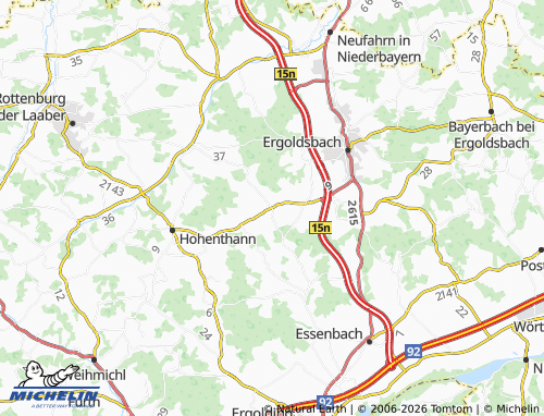 MICHELIN Oberergoldsbach map - ViaMichelin
