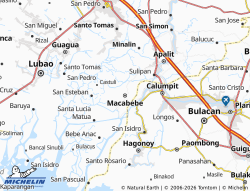 Mappa MICHELIN Macabebe - ViaMichelin