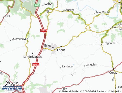 Mappa MICHELIN Edern - ViaMichelin