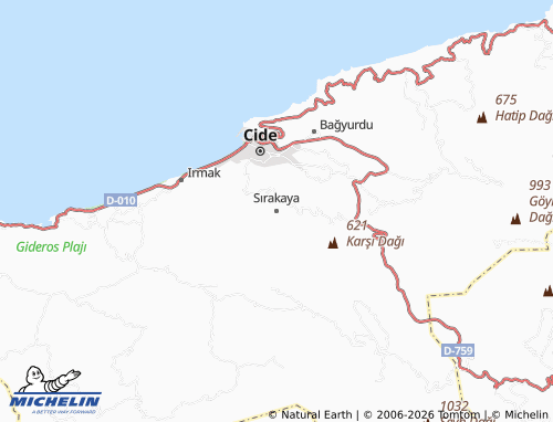 MICHELIN Sırakaya map - ViaMichelin