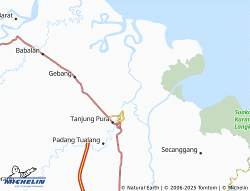 MICHELIN Baja Kuning map - ViaMichelin
