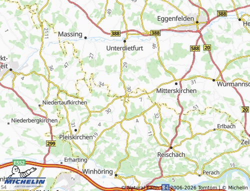 Mapa MICHELIN Geratskirchen - ViaMichelin