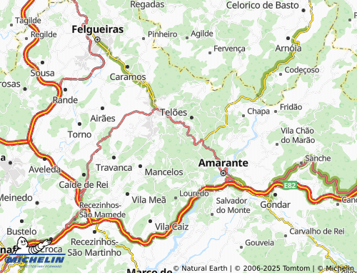 MICHELIN Corujeira map - ViaMichelin