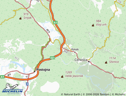 Carte MICHELIN Unec - ViaMichelin