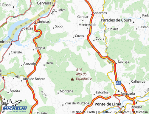 Mapa MICHELIN Varziela - ViaMichelin