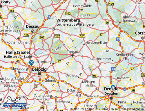 MICHELIN Nordsachsen map - ViaMichelin