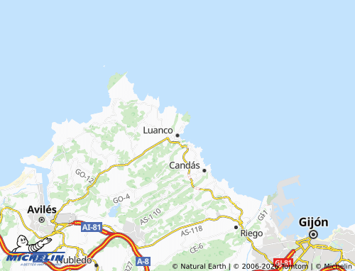 MICHELIN-Landkarte Luanco - ViaMichelin