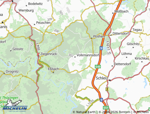 MICHELIN Volkmannsdorf map - ViaMichelin