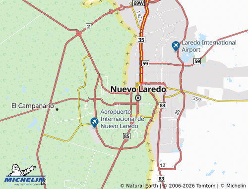 MICHELIN-Landkarte Hidalgo - ViaMichelin
