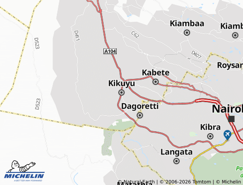 MICHELIN Kikuyu map - ViaMichelin