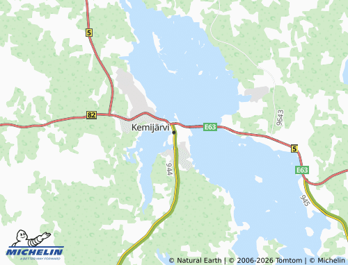 MICHELIN-Landkarte Kemijärvi - ViaMichelin