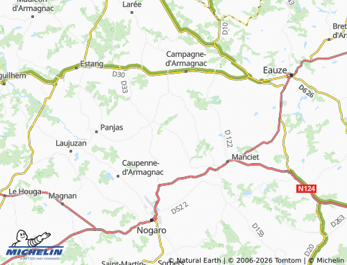 MICHELIN Bourrouillan map - ViaMichelin