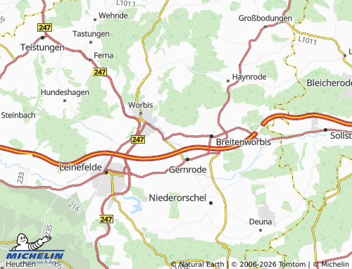 Mapa MICHELIN Kirchworbis - ViaMichelin