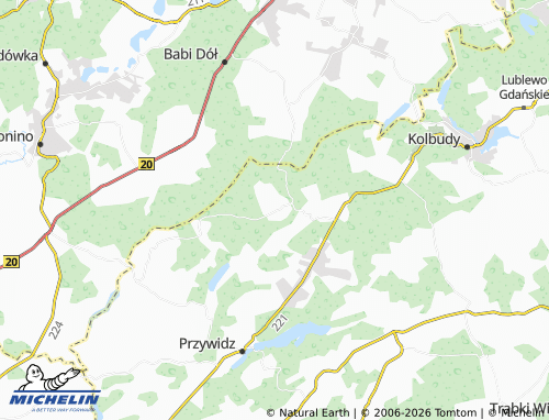 MICHELIN-Landkarte Ząbrsko Górne - ViaMichelin