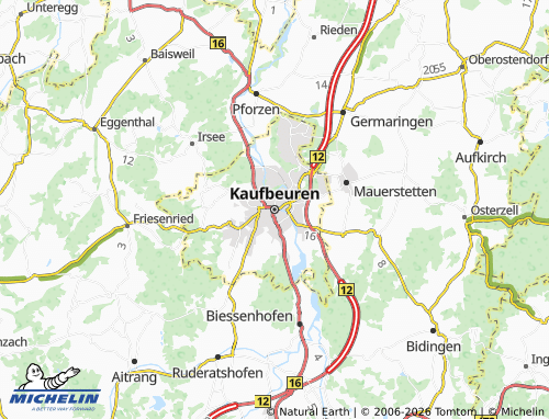MICHELIN Kaufbeuren map - ViaMichelin