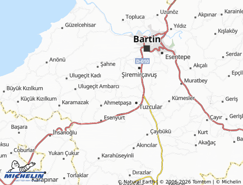 MICHELIN Kutlubey Tabaklar map - ViaMichelin