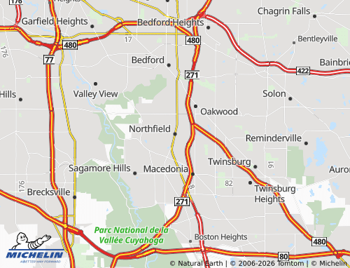 Mapa MICHELIN Northfield - ViaMichelin