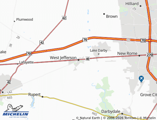 Mappa MICHELIN West Jefferson - ViaMichelin