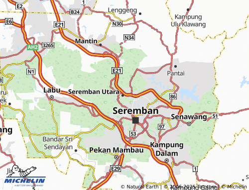 MICHELIN Taman Kotamas map - ViaMichelin